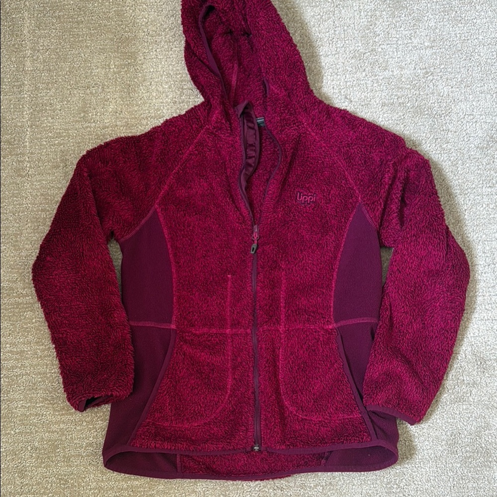Lippi Women’s XS Burgundy Fleece Zip-Up Hoodie